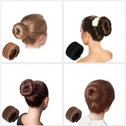 Foresrum French twist hair accessory compact circle form showing its small portable size.