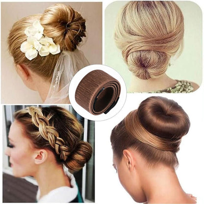 Foresrum authentic imported four piece donut bun tool kit packaged neatly for daily hair styling.