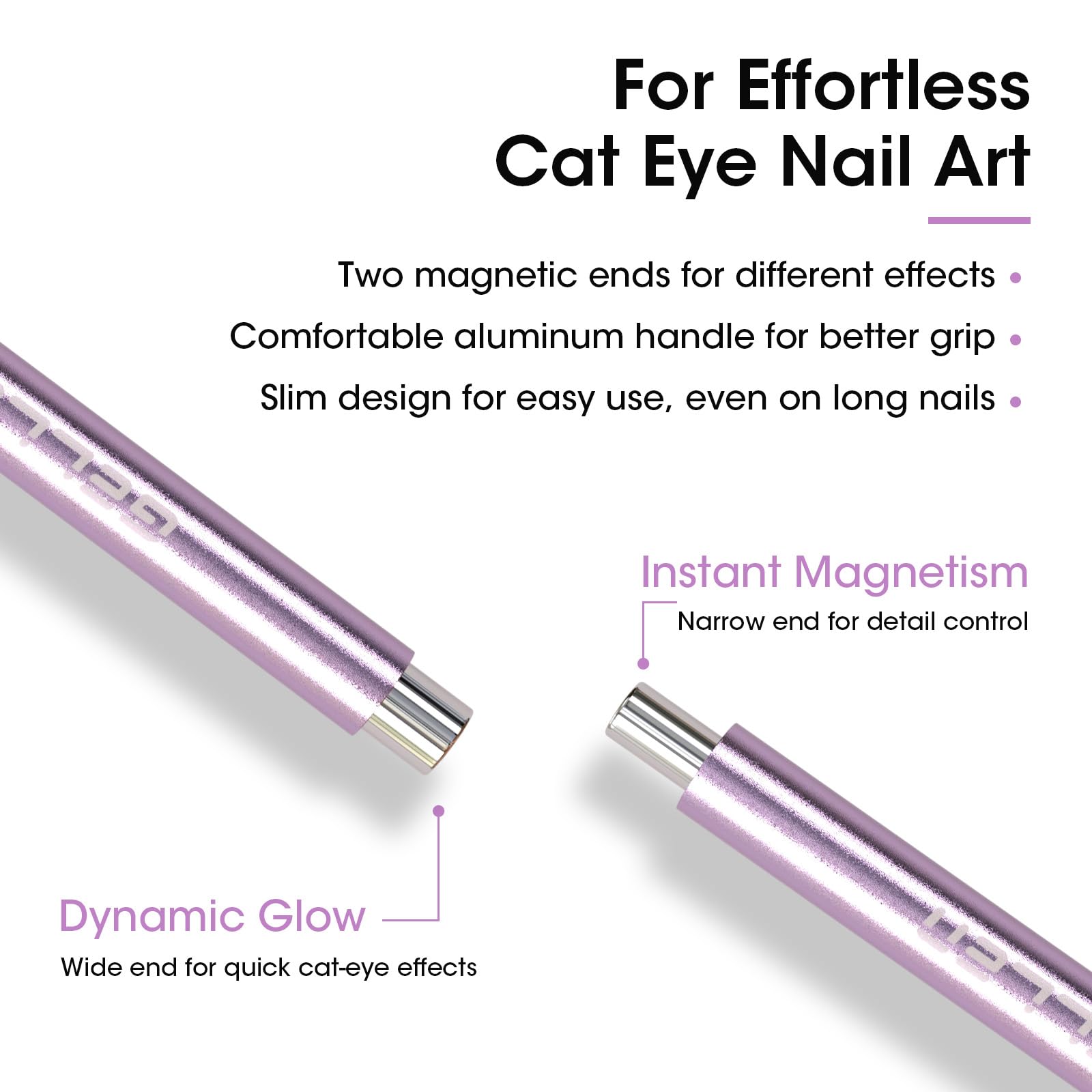 Close up of Gellen magnet stick cylindrical end