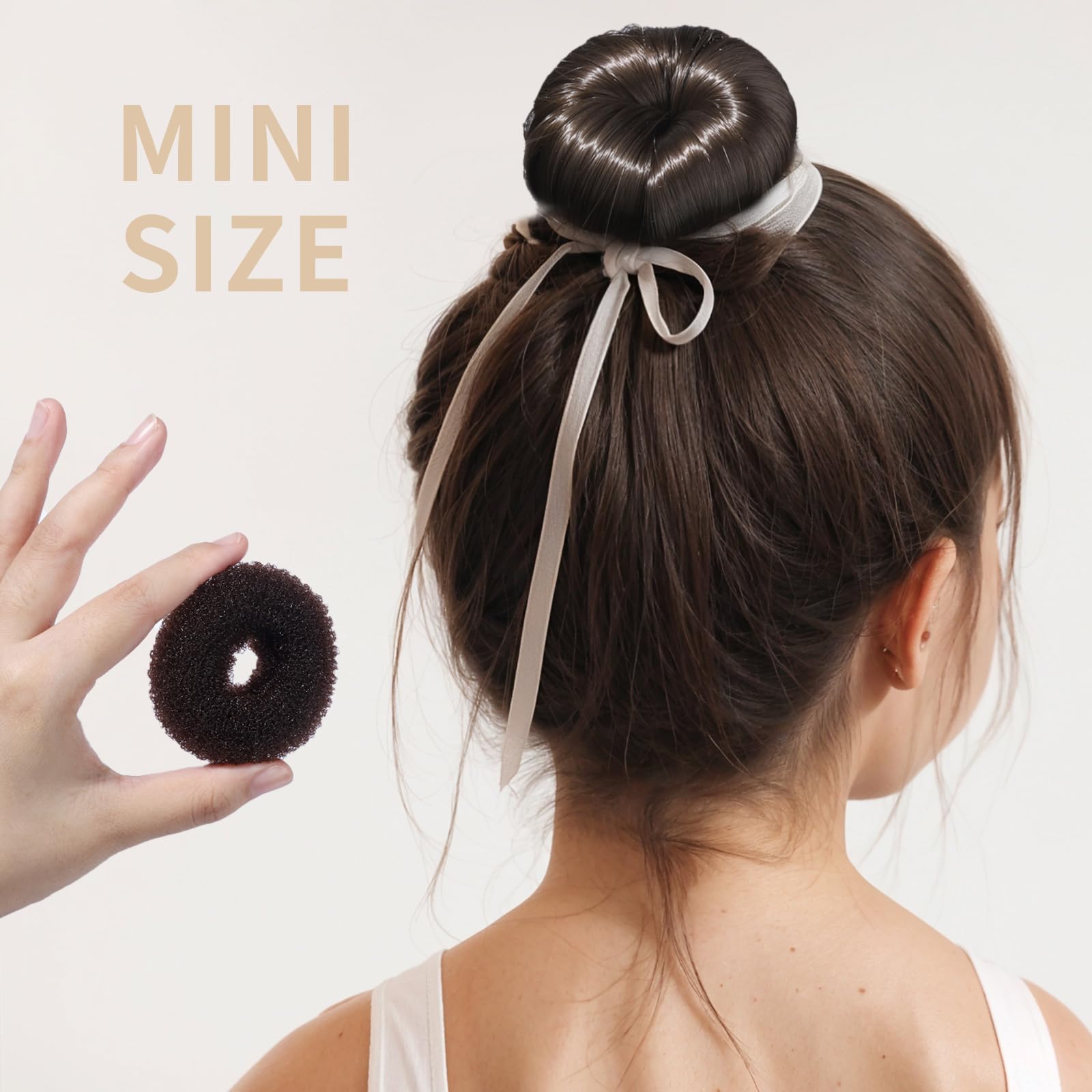 Fandamei ballet hair accessory kit showing soft lightweight nylon mesh texture up close