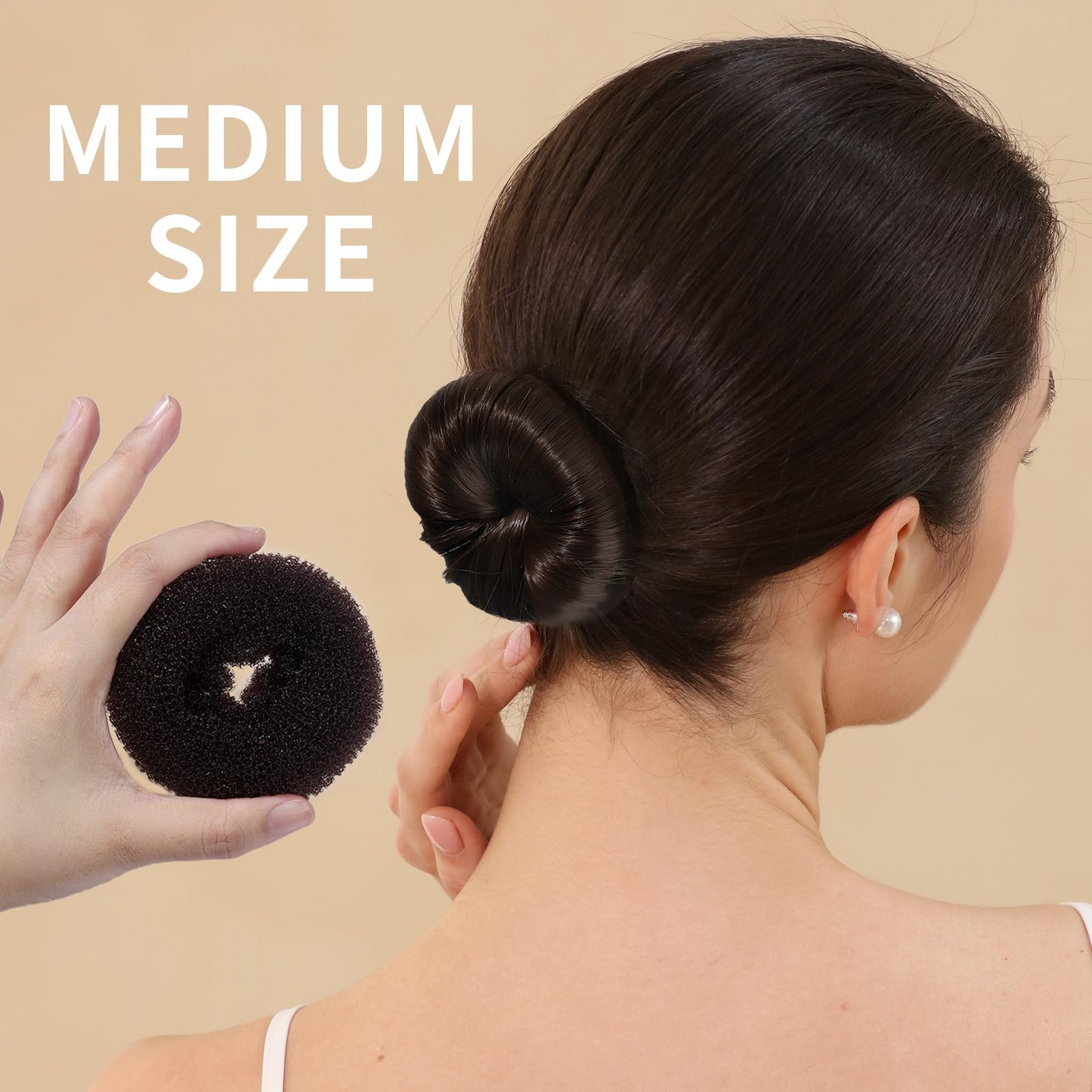 Fandamei brown mini chignon makers for kids demonstrating hair volumizing structure