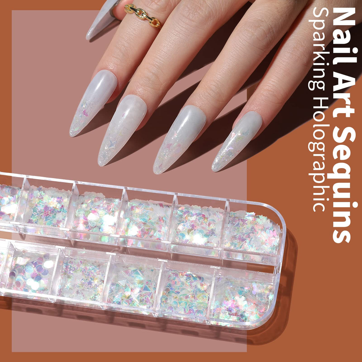 Fandamei nail art decoration set arranged for home manicure projects.