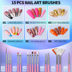 Packaging and complete contents of the Fandamei nail design accessories set.