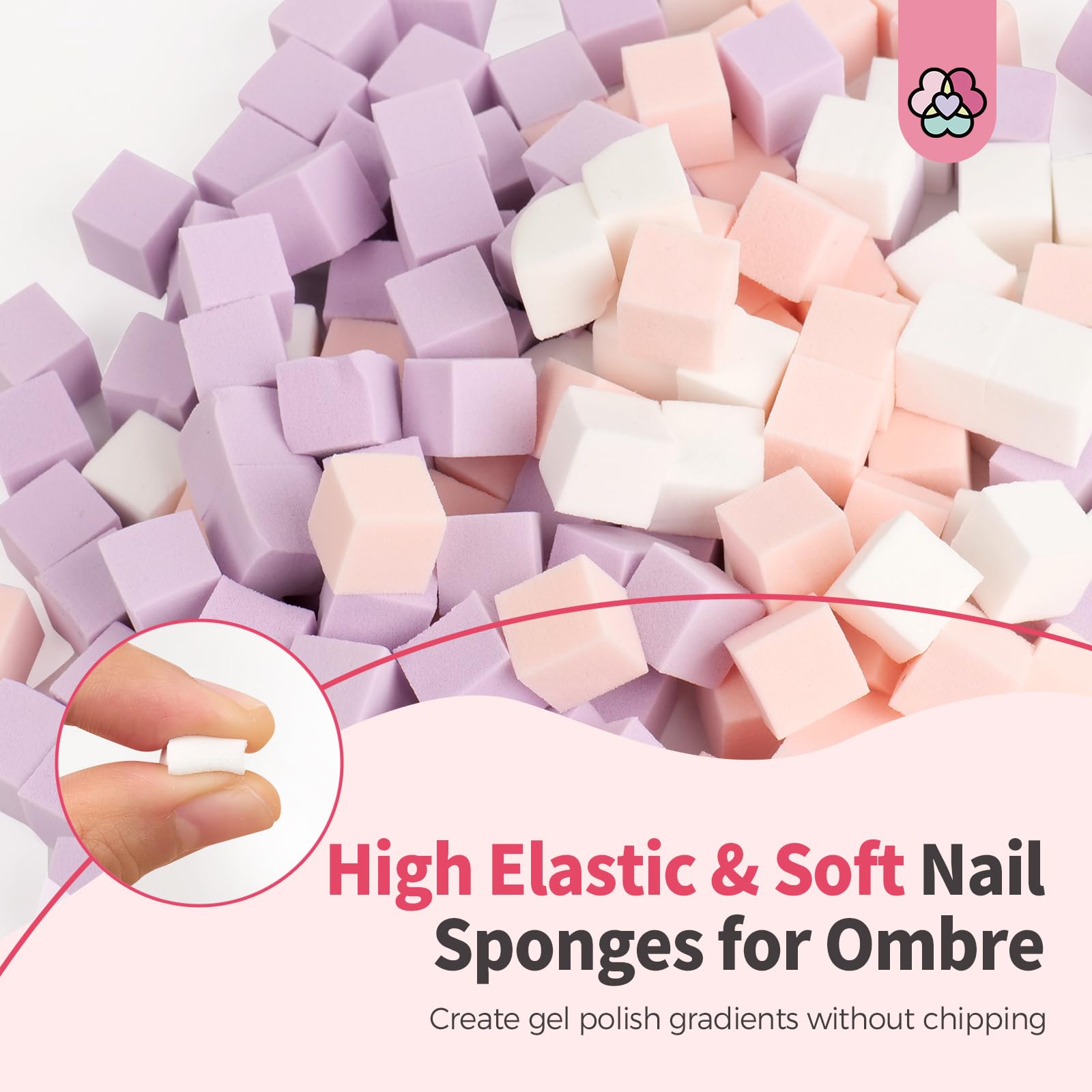 Saviland ombre nail art sponge kit with storage box