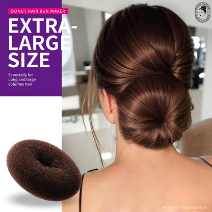 Teenitor multi-size chignon hair styling tools for women and girls with dark hair