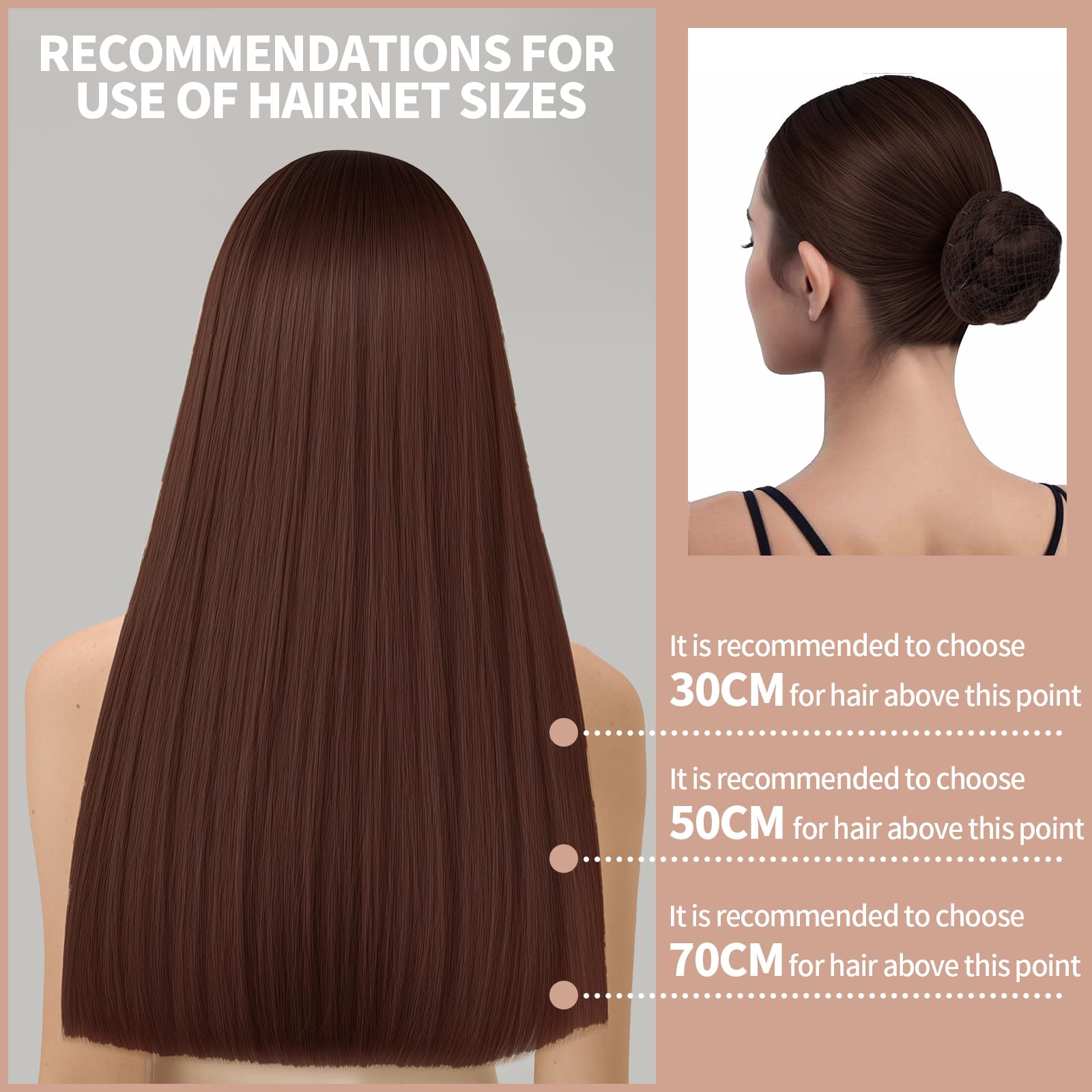 Teenitor U-shaped bobby pins in three sizes arranged by length for secure bun hair styling.