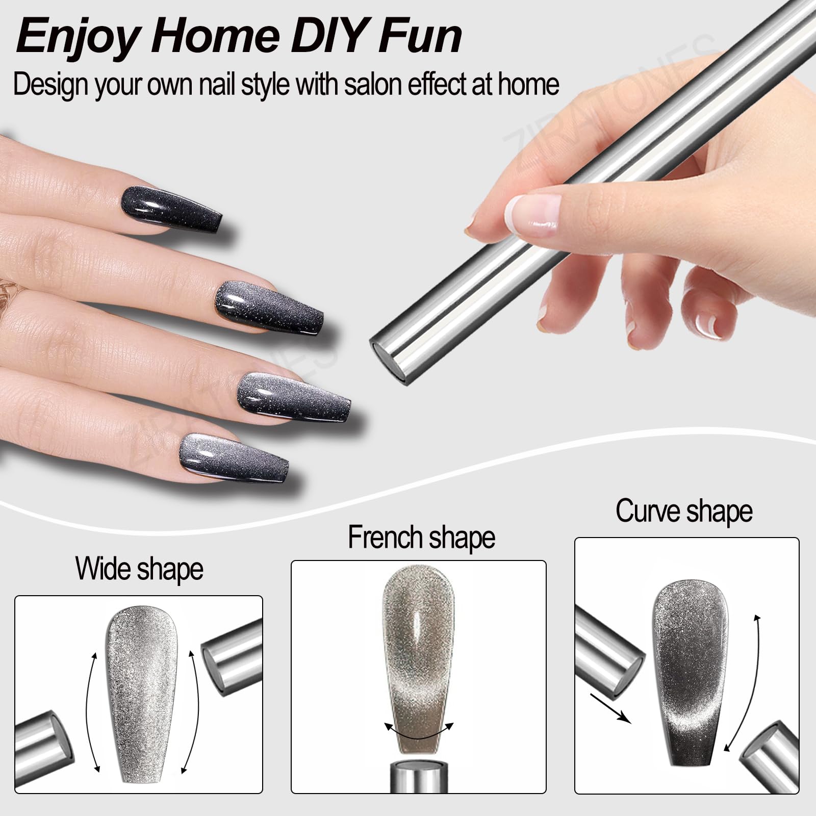 Professional Ziratones cat-eye nail art magnetic wand