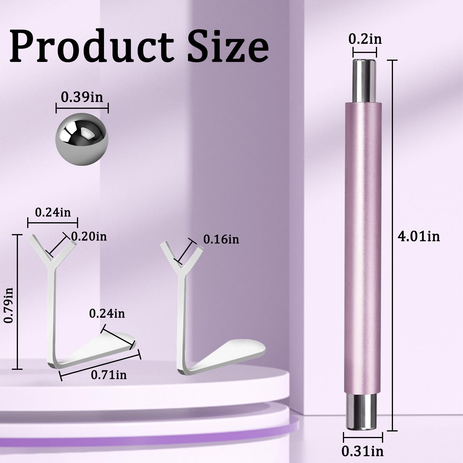 Close up of professional nail magnetic tools
