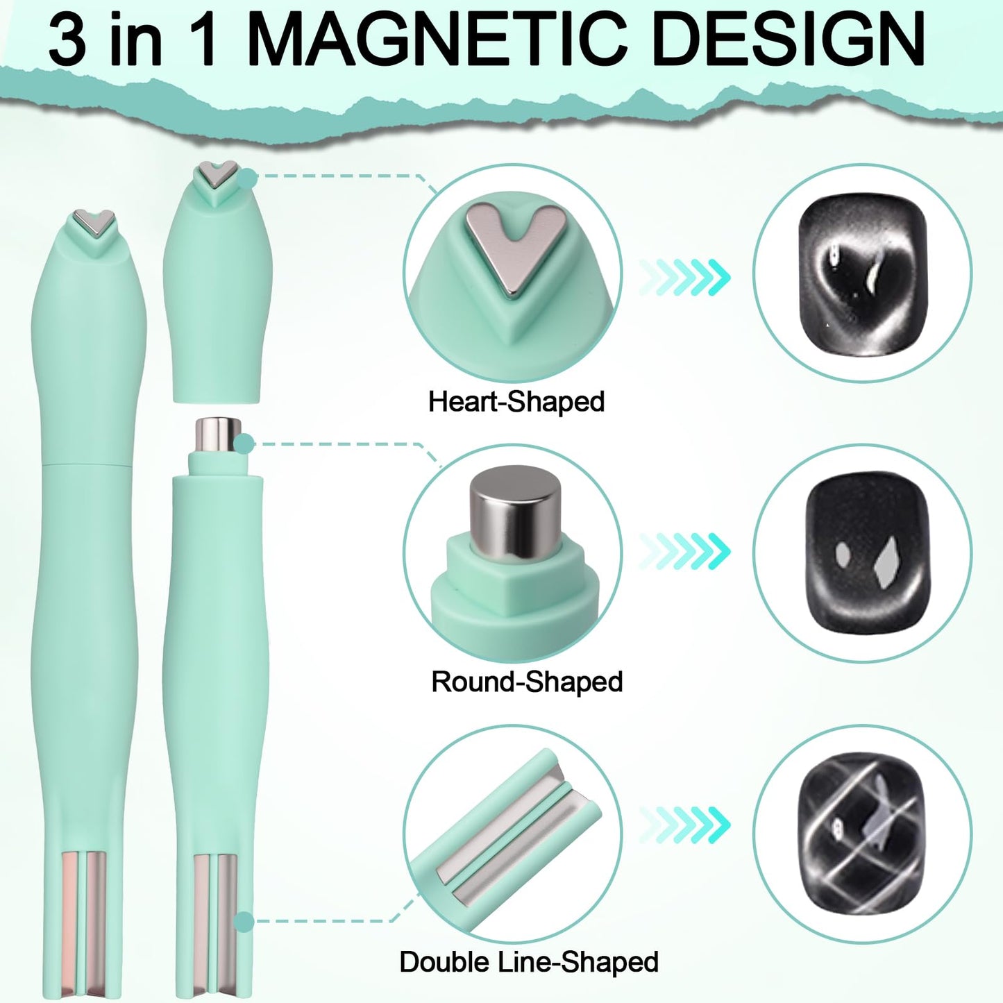 Demonstration of heart shape magnetic effect on nails