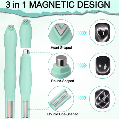 Demonstration of heart shape magnetic effect on nails