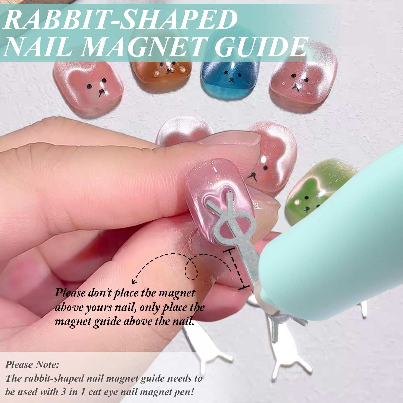 Demonstration of dual head magnetic nail art tool