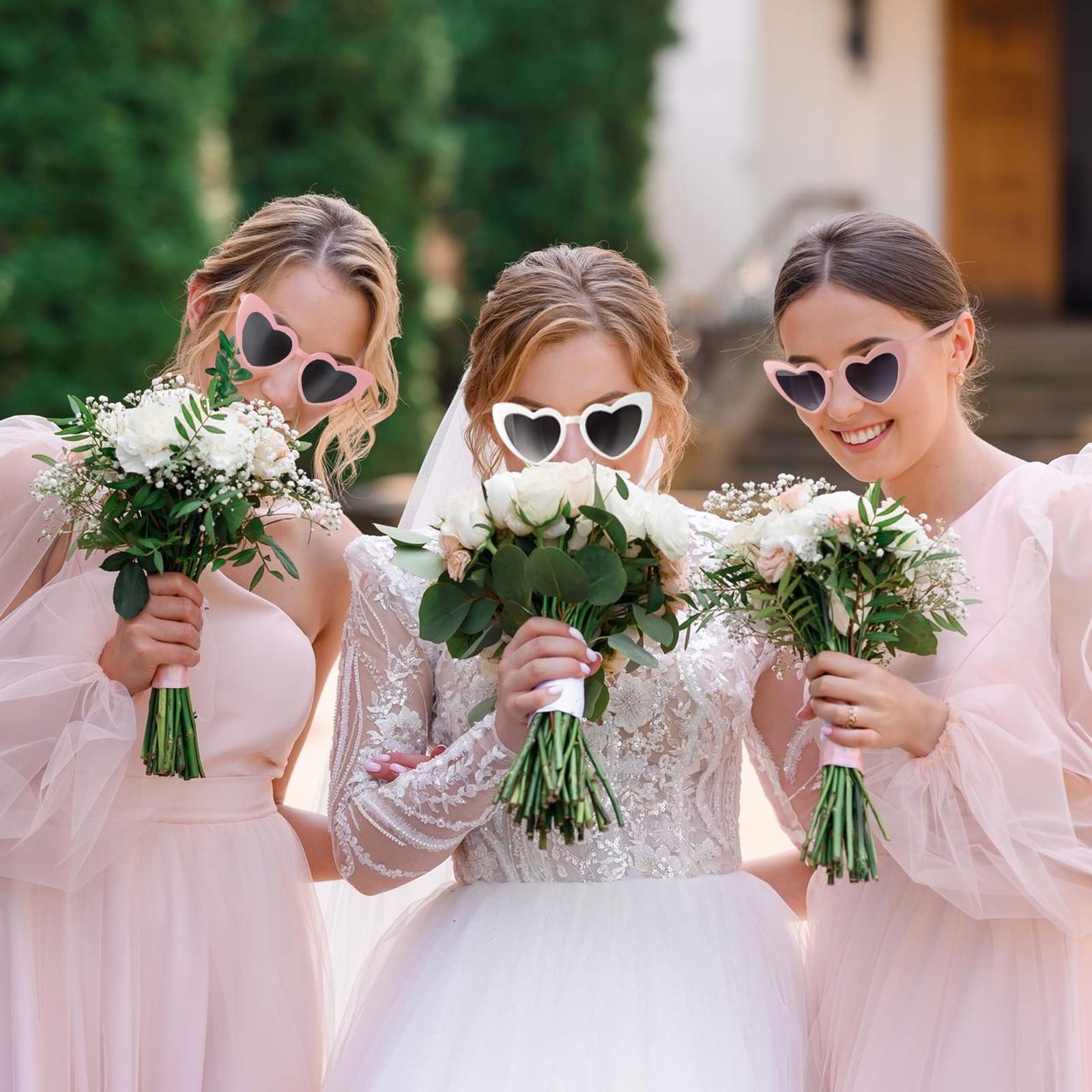 The complete eight piece bridesmaid accessory set displayed as premium elements for a coordinated bridal proposal box.