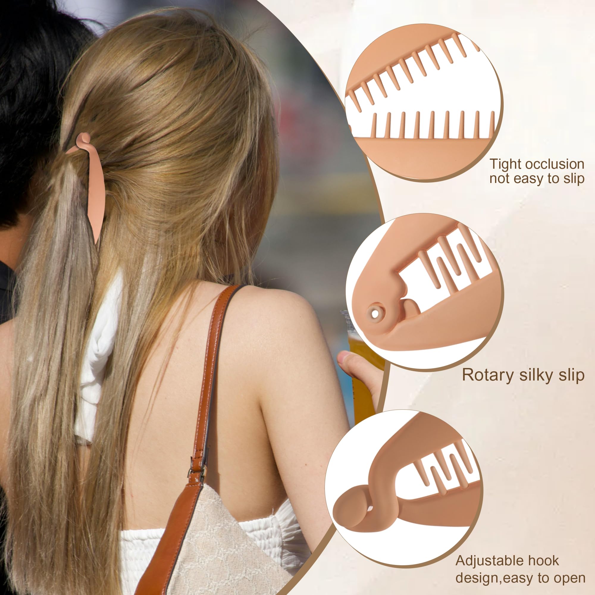 Close up of Gift4U banana hair clip hinge mechanism