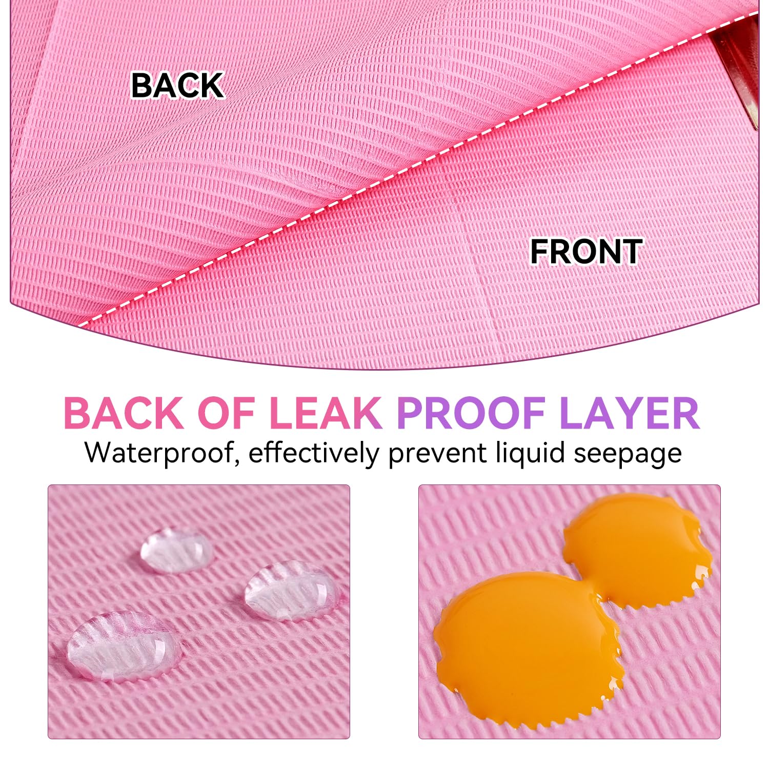 Makartt pink salon table towel absorbing liquid spill