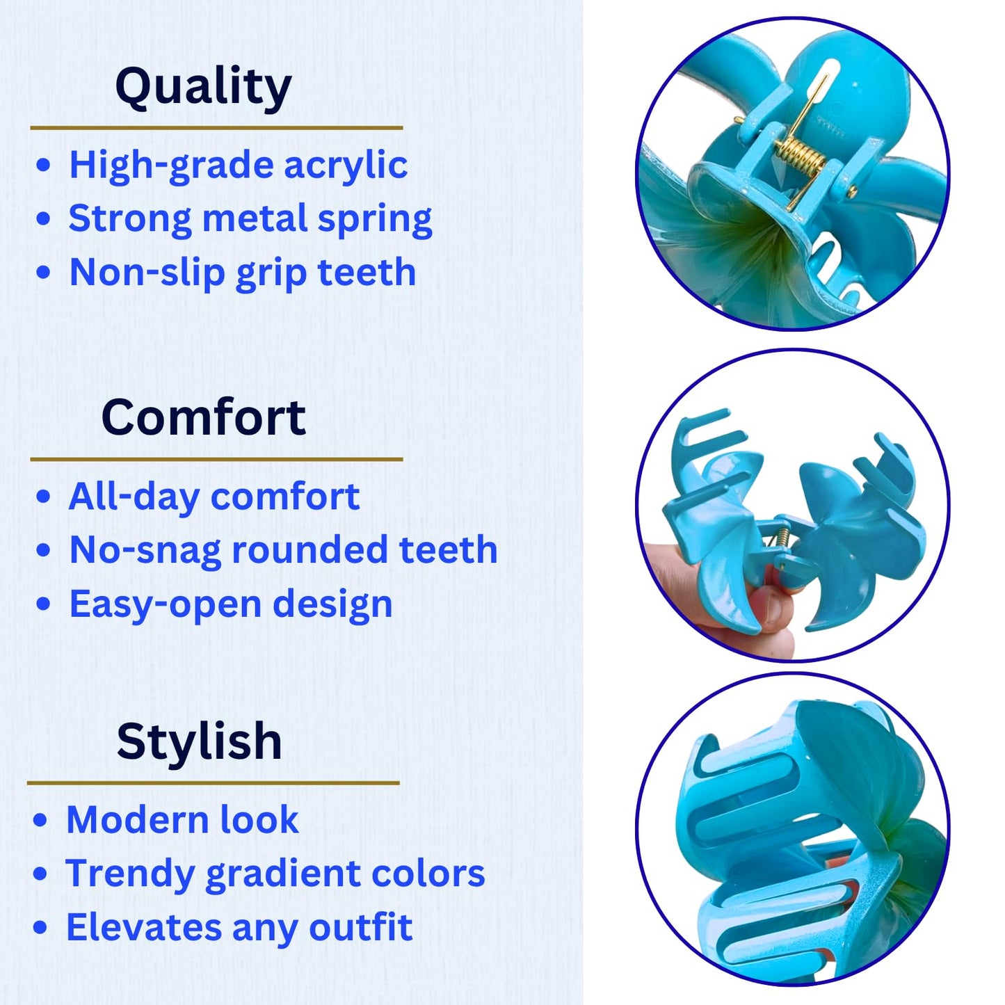Dogode hair styling accessories for thick and thin hair