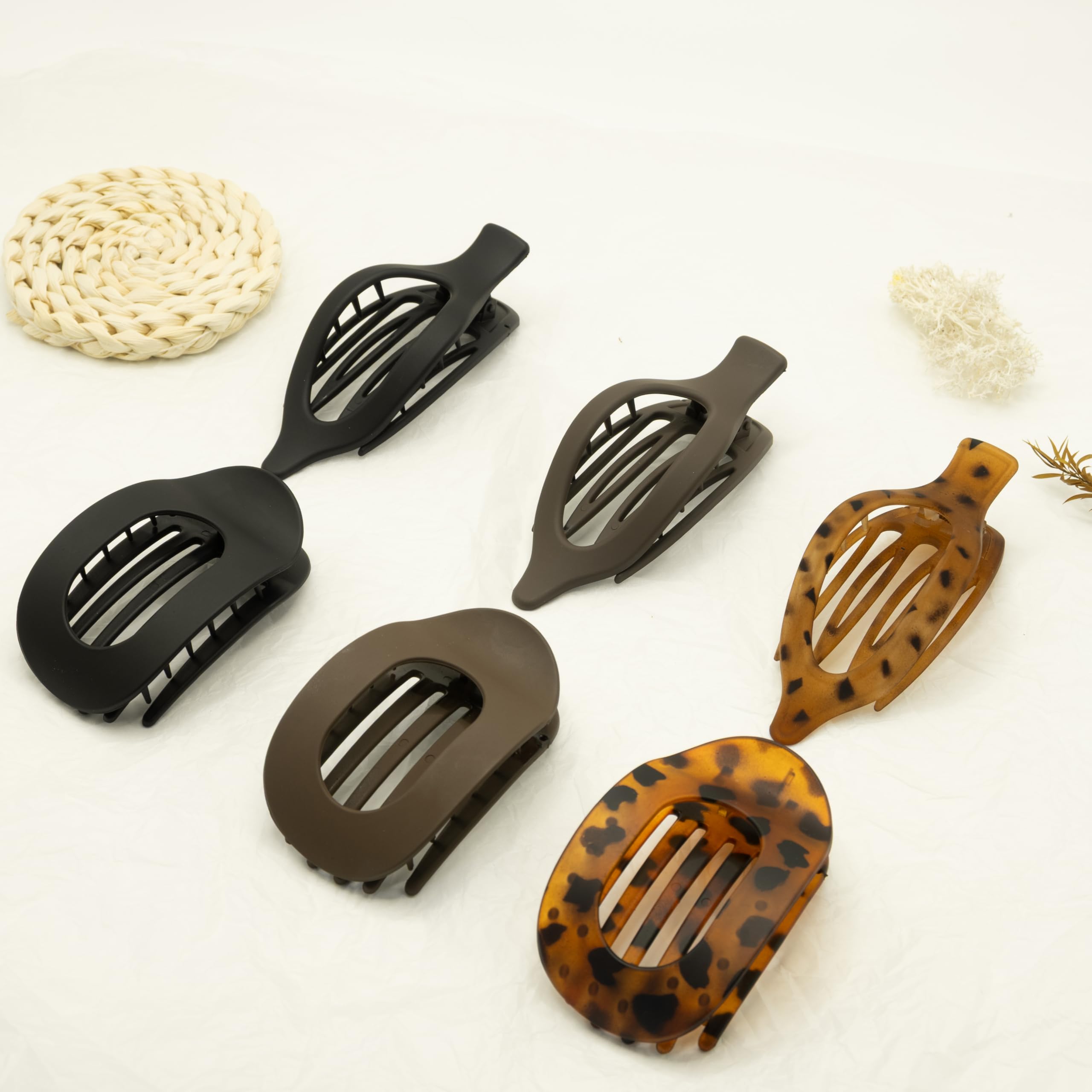 Set of 6 Pmueuff non-slip flat hair accessories