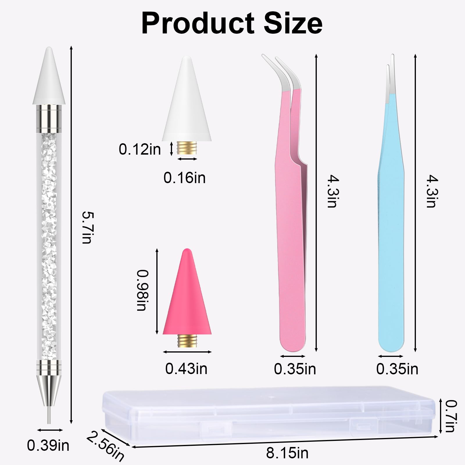 Close up of Oifen rhinestone applicator pen wax tip
