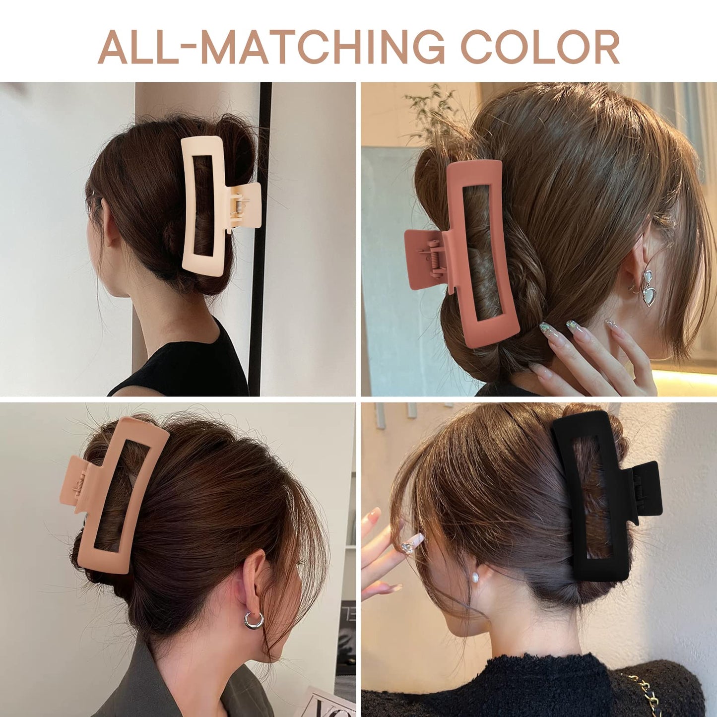 Professional hair styling with Minmunjiu extra large claw clips