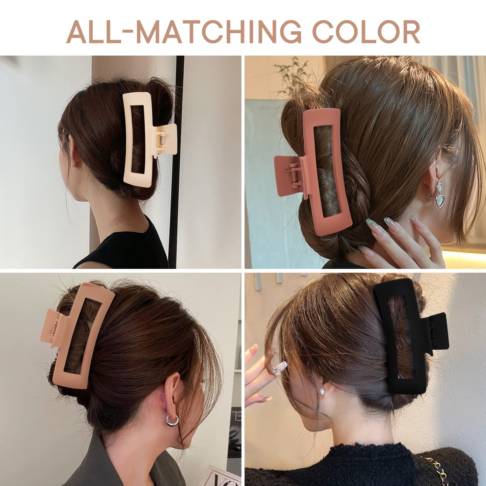 Professional hair styling with Minmunjiu extra large claw clips