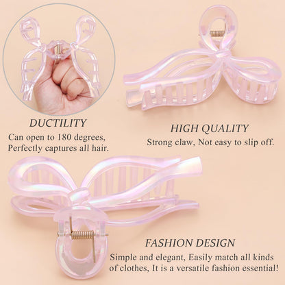 Side profile of nonslip bow hair accessories