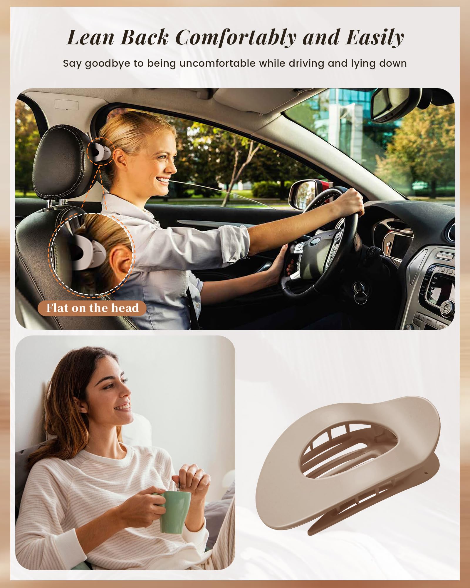 Mesovor flat claw clip holding hair securely while lying down
