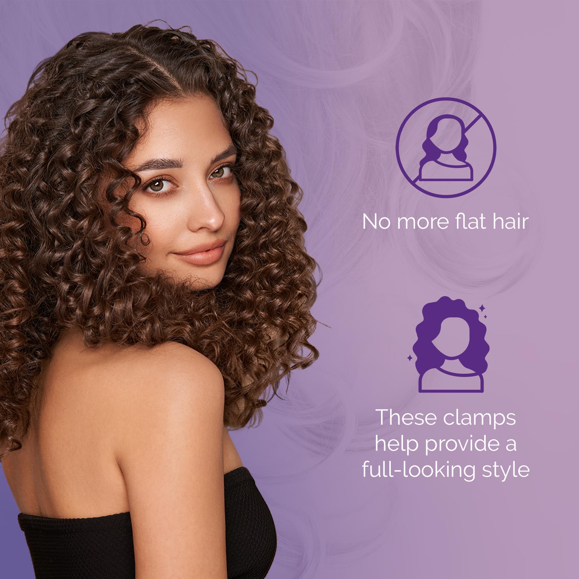 Side profile of Curl Keeper hair clamps showing sturdy grip
