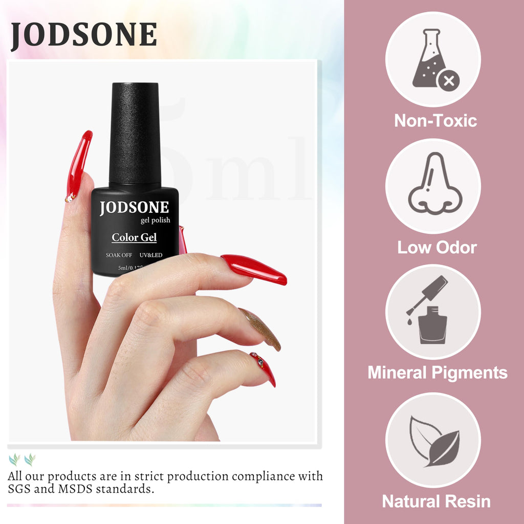 Manicure created using Jodsone 32 color gel polish collection