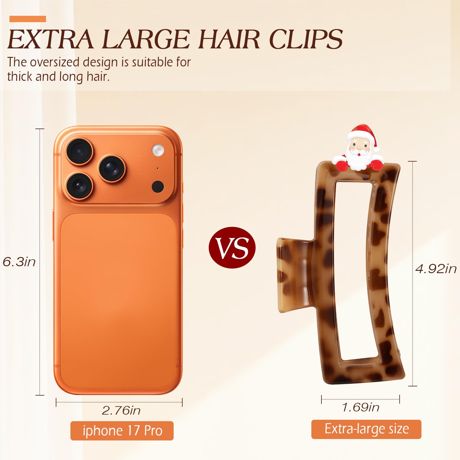 Glaudmeiss tortoise shell hair clip showing strong grip teeth