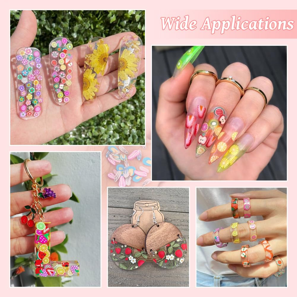 60 gram pack of assorted feather shape polymer clay sprinkles