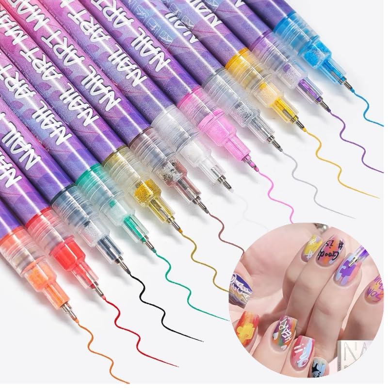 Close up of 0.5mm fine tip nail art marker pen