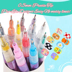 Assorted vibrant color pens from the Yuddhav nail art kit