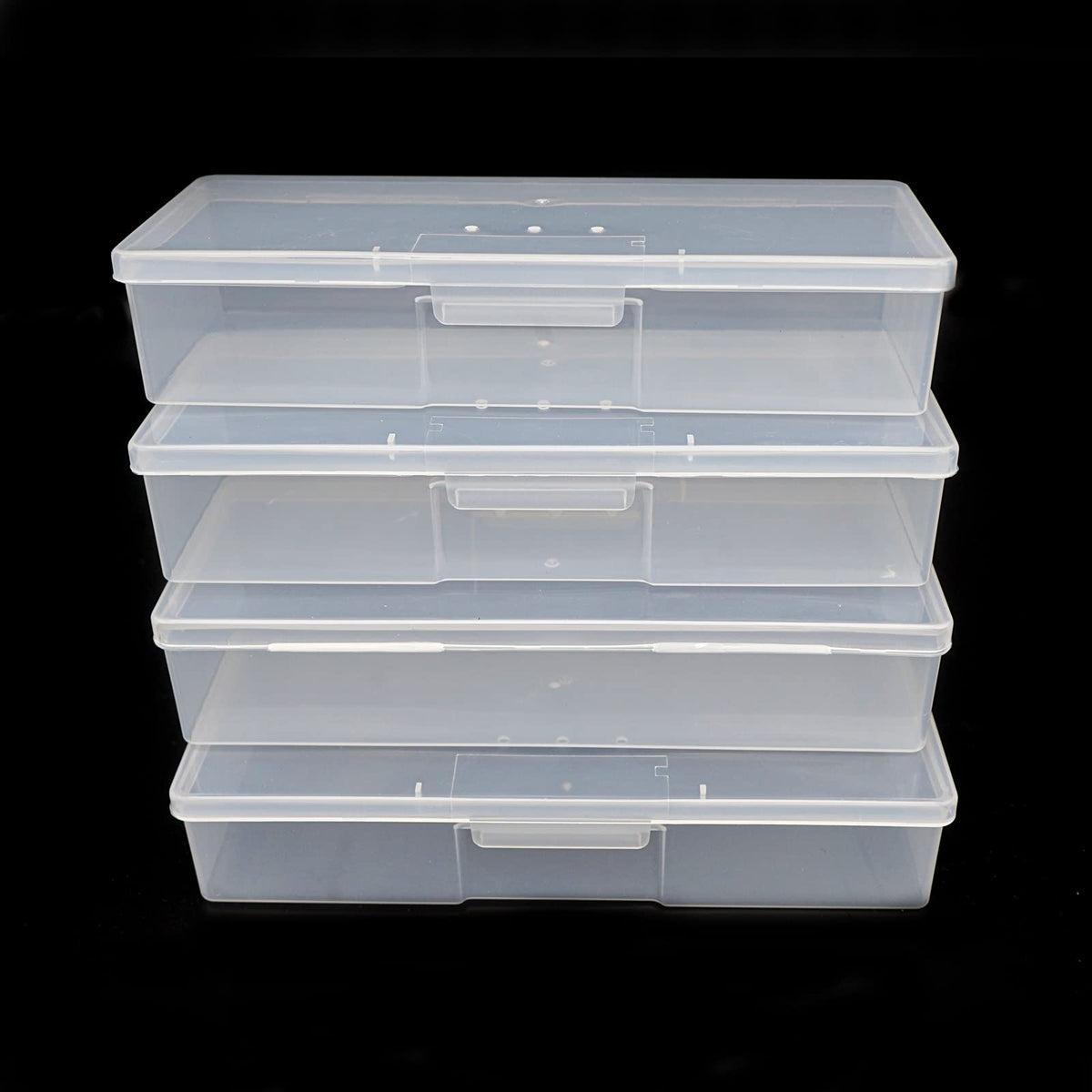 Lokyango plastic tool box angled view highlighting slim dimensions
