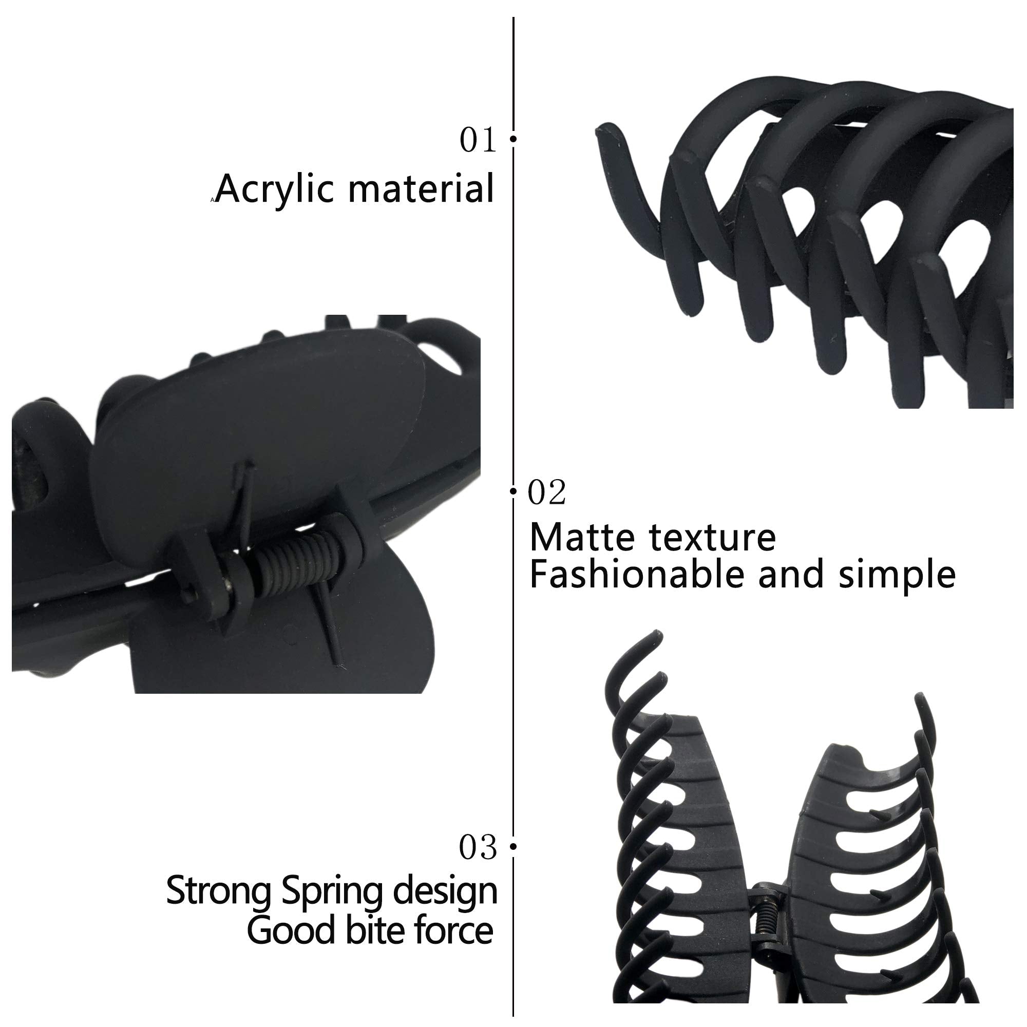 Side profile of Owiizi leopard print hair claw clip on model hair