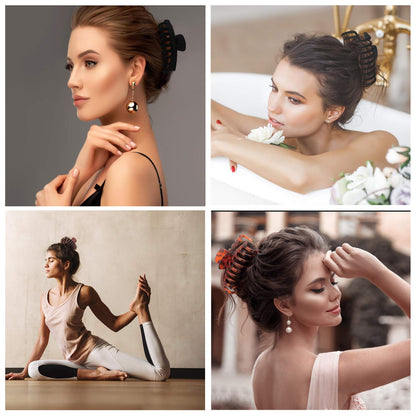 Owiizi hair clips secured in thick hair demonstrating strong hold