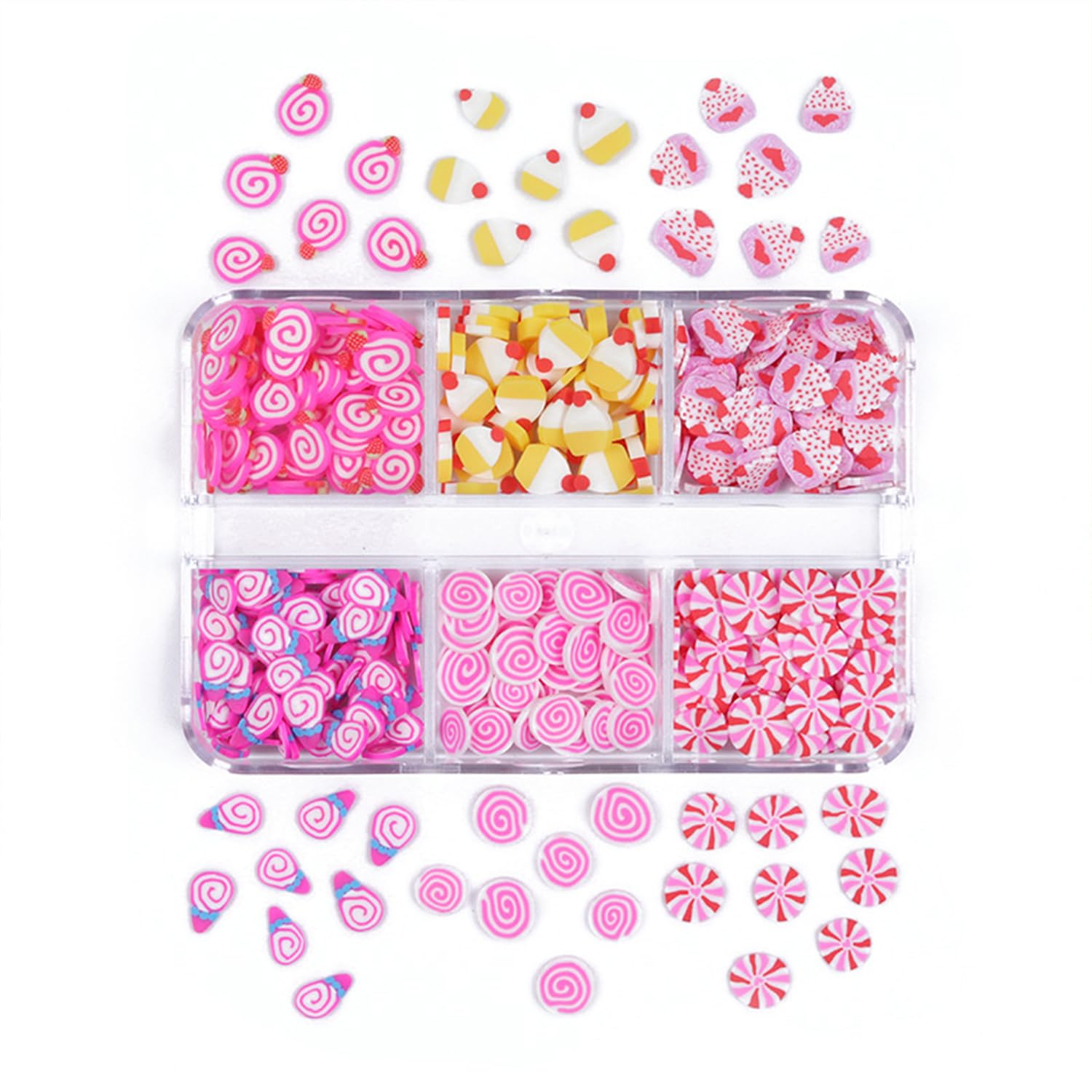 6-grid storage case for nail art accessories
