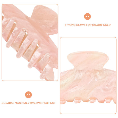 Pink acrylic non-slip hair jaw clip