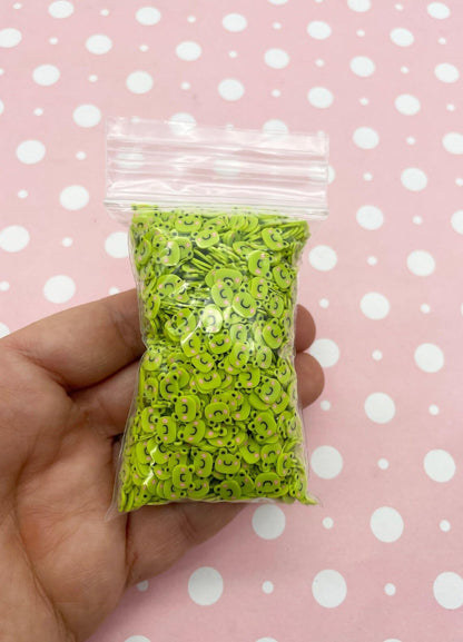 15 gram bag of Lanuty green frog decoden sprinkles