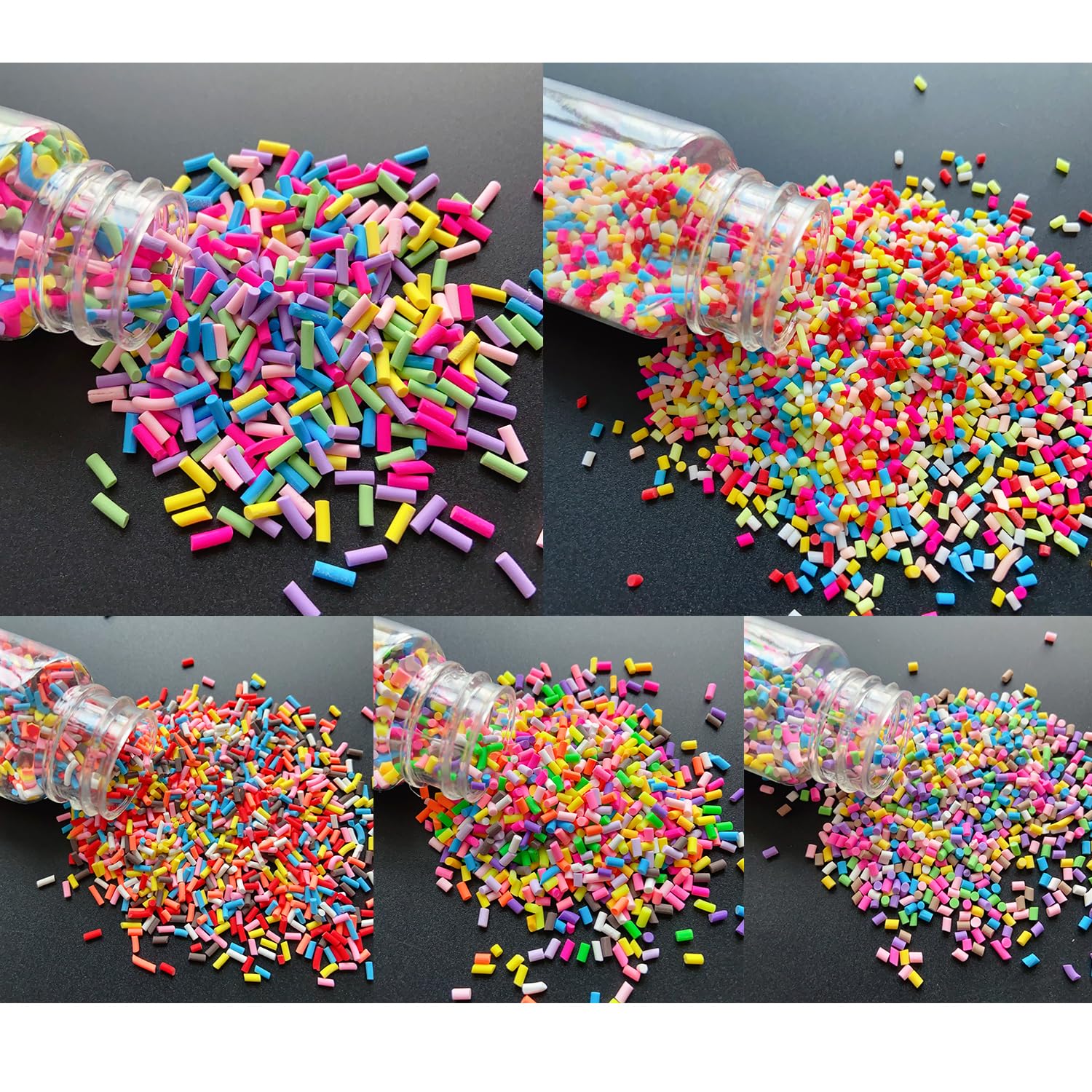 Close up of LiLiPAi polymer clay colorful fake sprinkles