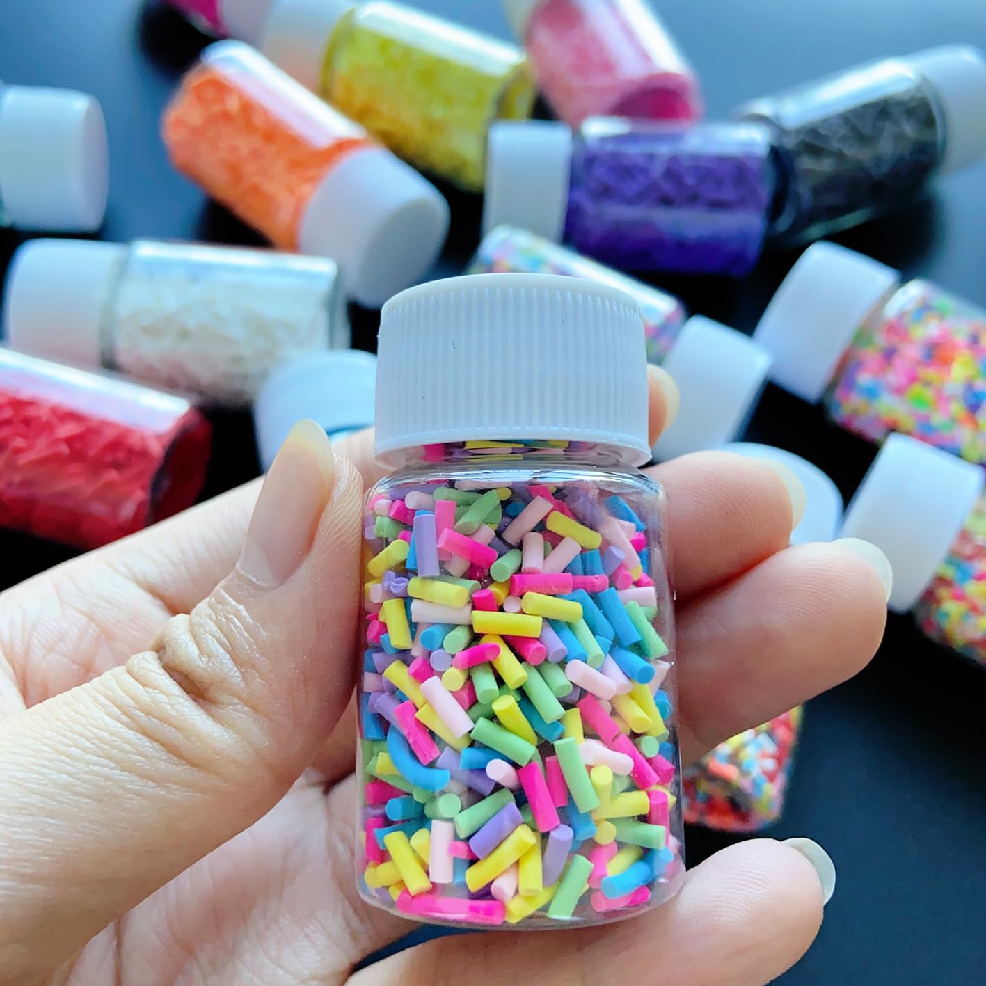 Variety of colors in LiLiPAi fake candy sprinkle bottles