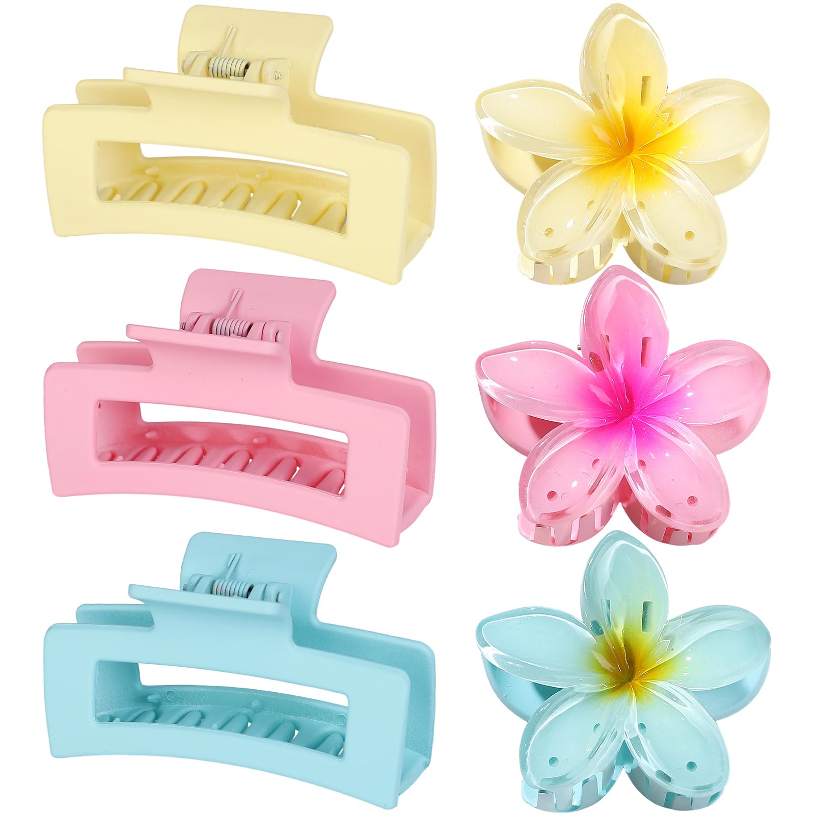 Assorted styles of decorative hair jaw clamps