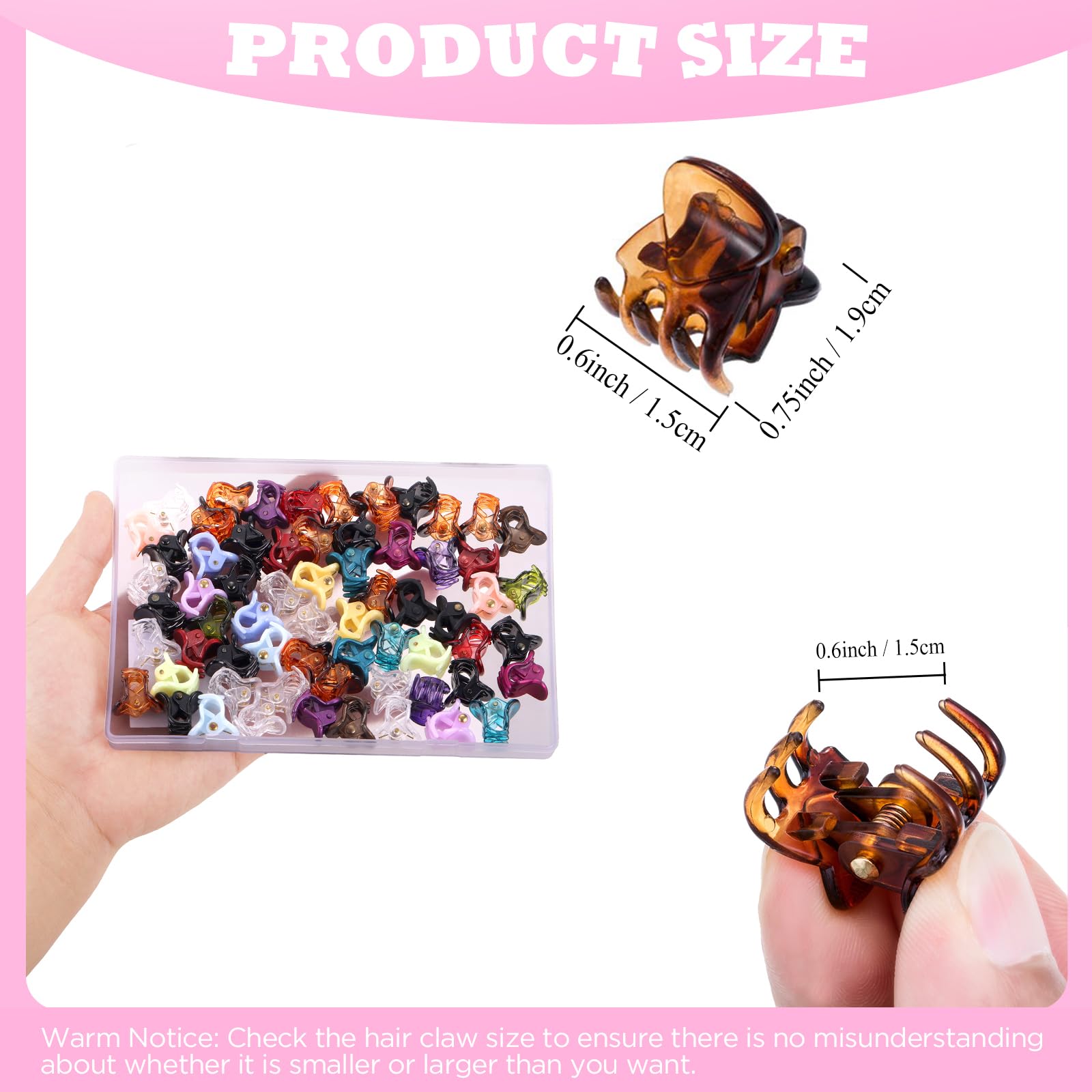 Funtopia 72 piece mini hair clip set for women and girls