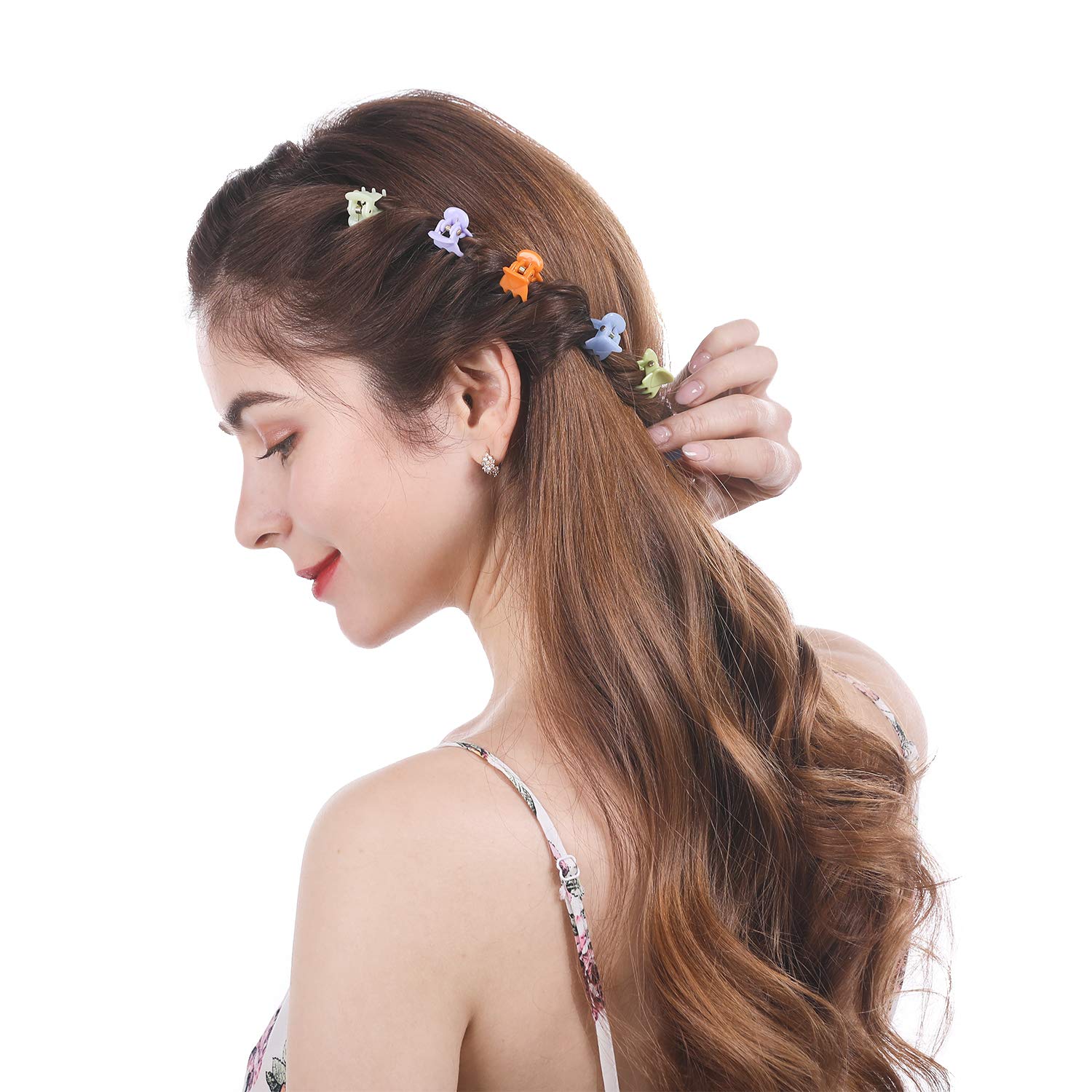Transparent container with Funtopia mini hair accessories