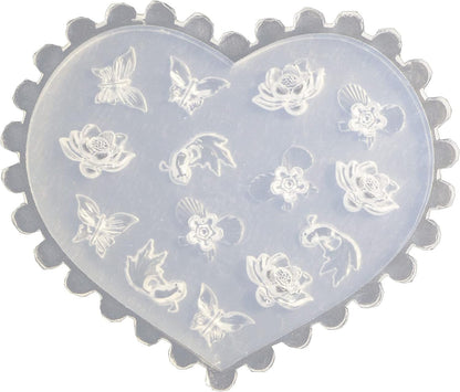 Reusable bowknot mold for custom acrylic nail charms