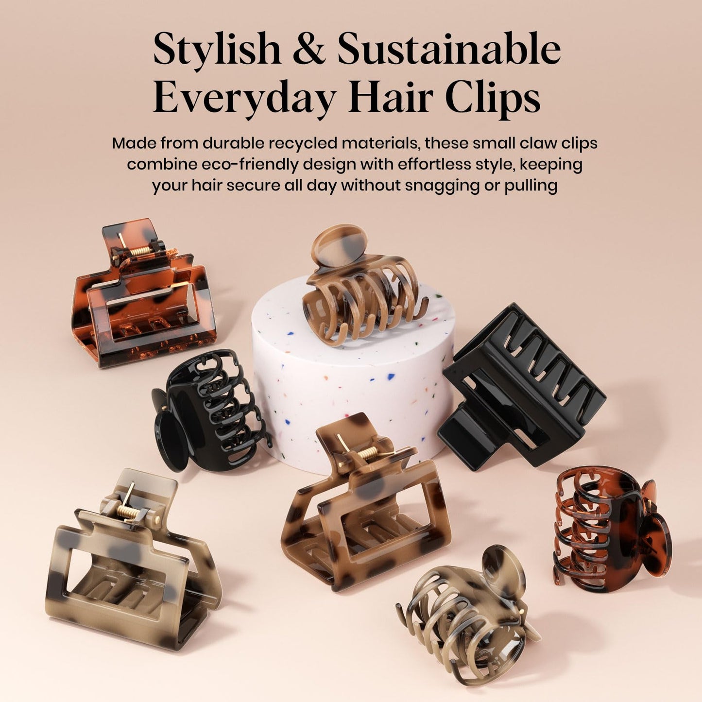 Close up of Oeusnael hair clip teeth and spring mechanism
