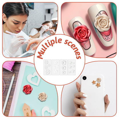White transparent silicone molds for nail art