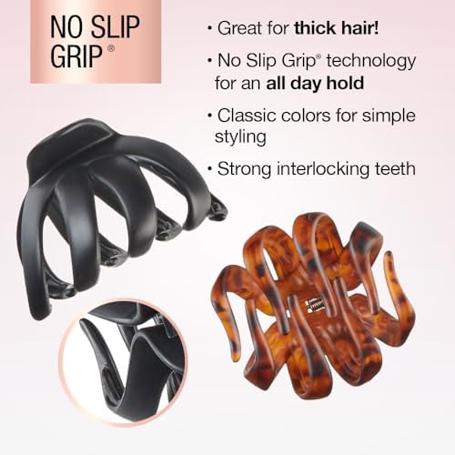 Side profile of Conair no-slip grip hair clip