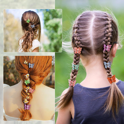 50 piece set of y2k aesthetic butterfly hair clips