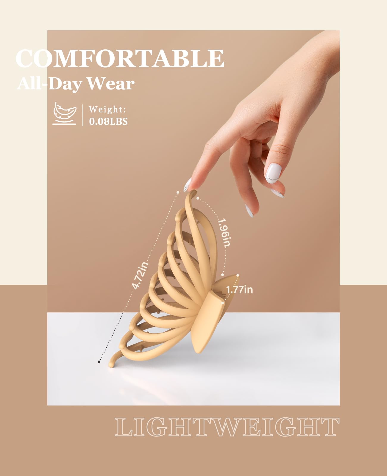Opaul claw clip showing strong spring and teeth design