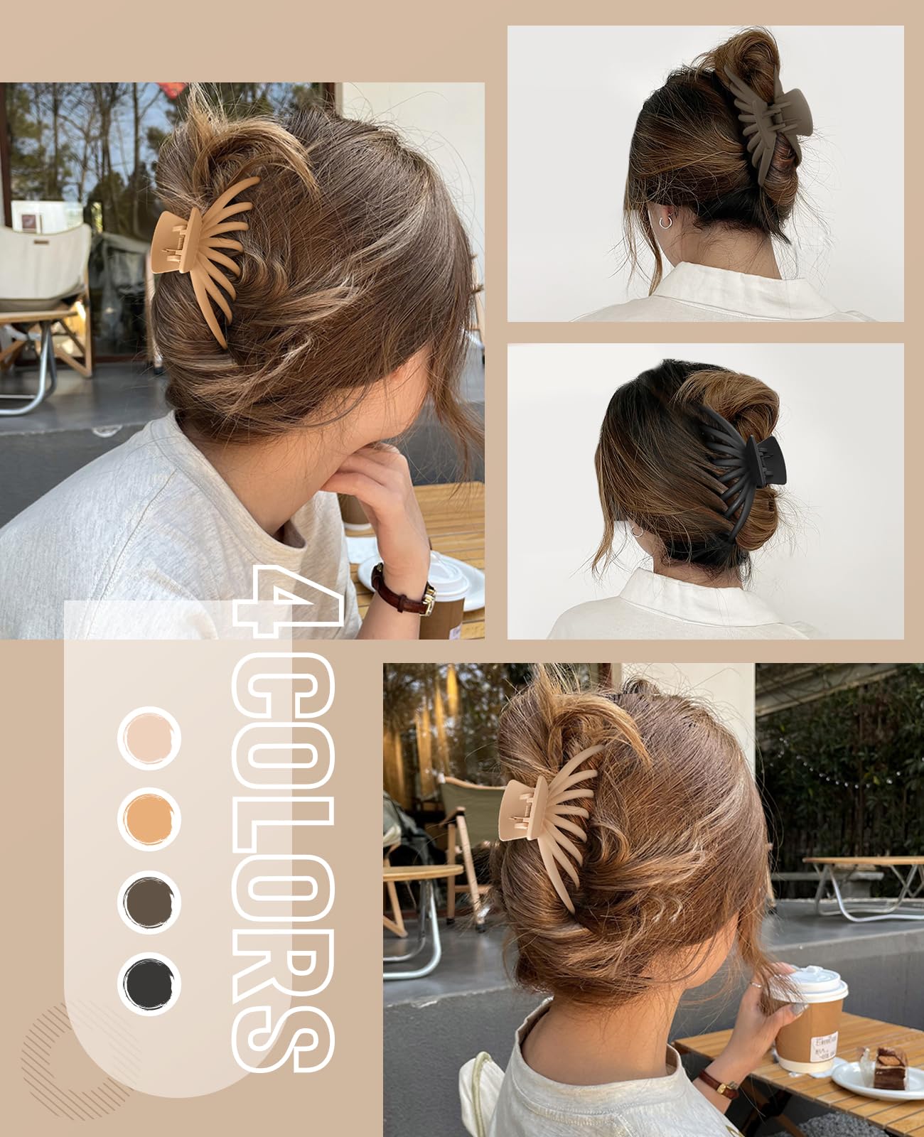 Top view of Opaul neutral hair accessories for women