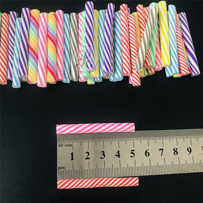 Fifty piece pack of PrettyG colorful candy cane craft supply sticks